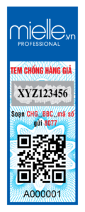 Phân biệt thật giả sản phẩm Mielle Professional bằng tem chống hàng giả 1